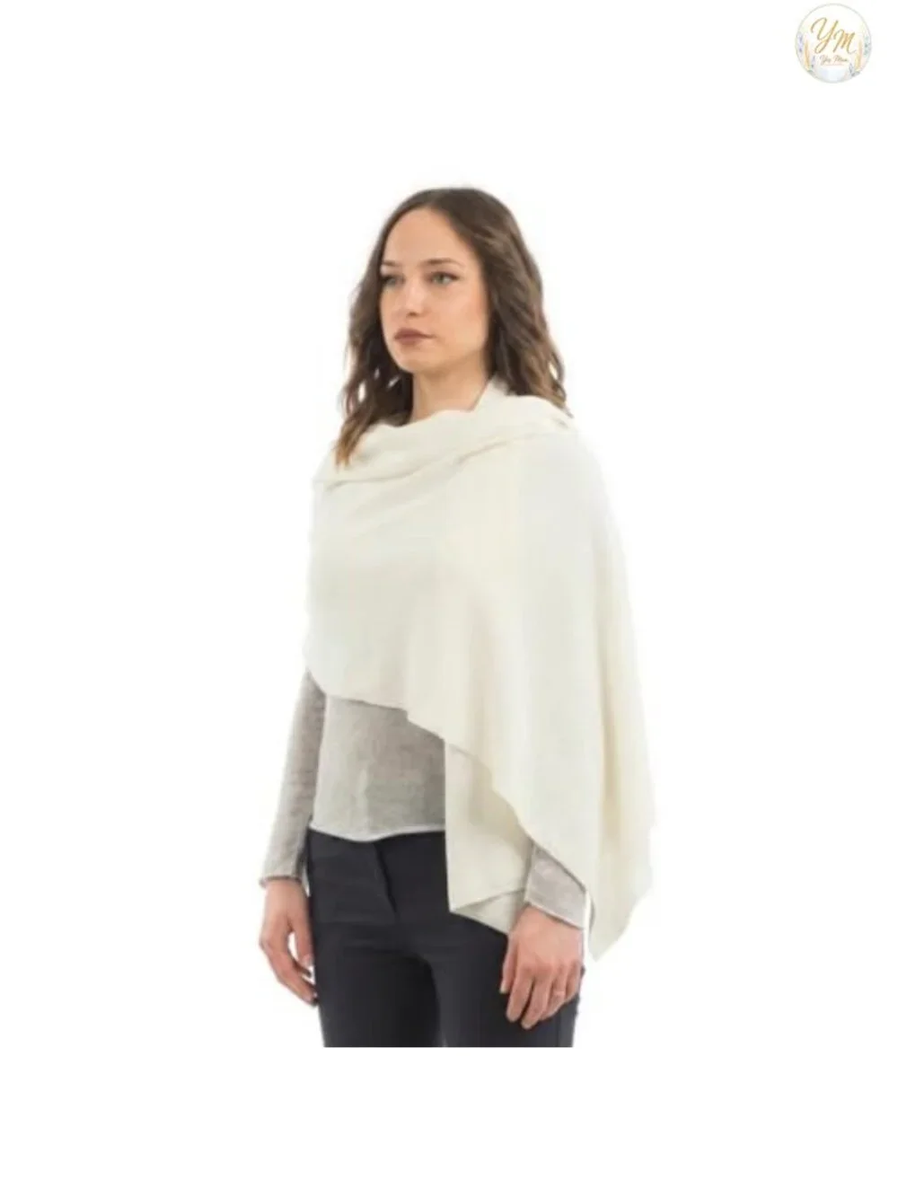 Italian Cashmere Wool Blend Stole Wrap Shawl 24x73